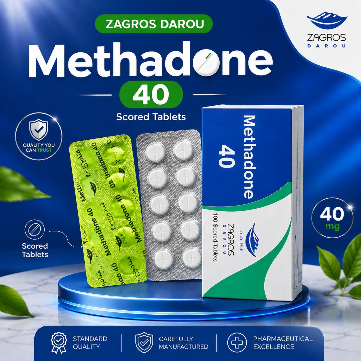 Methadone 40mg 100 Tablets Zagros Darou In Pakistan